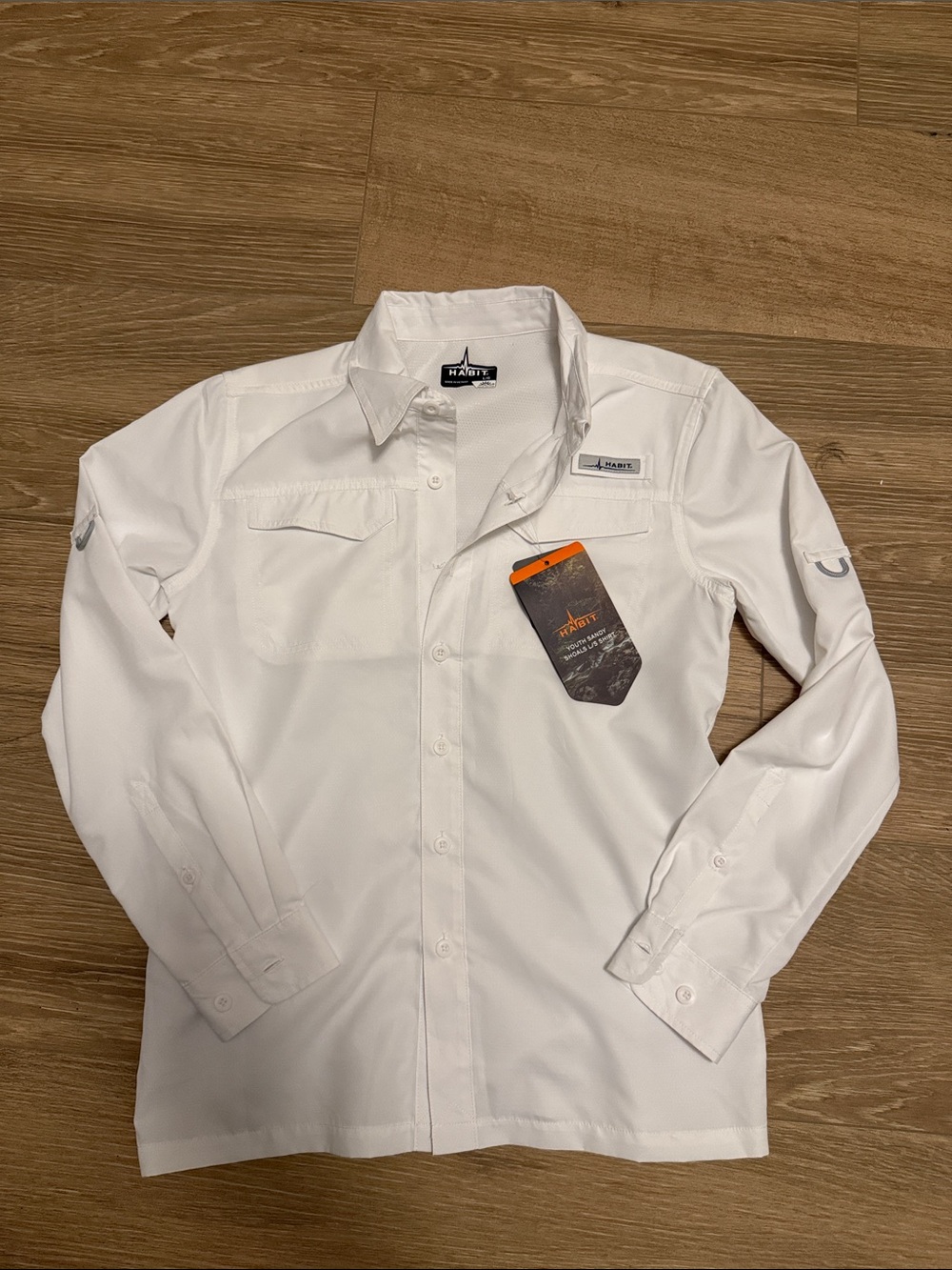 Habit Kids' White Long-Sleeve Button-Down Shirt
